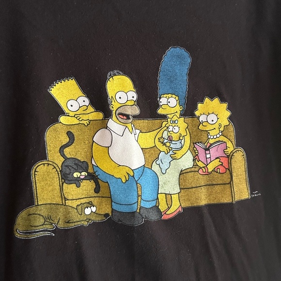 The Simpsons Black Cartoon Family Graphic Tee Small - Picture 4 of 14
